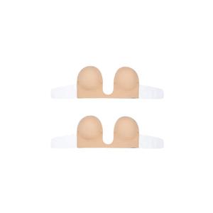 2 шт. Бюстгальтер Plunging Push Up Nubra в цвете Nude, бесшовный, невидимый, многоразовый, на клейкой основе, для свадьбы