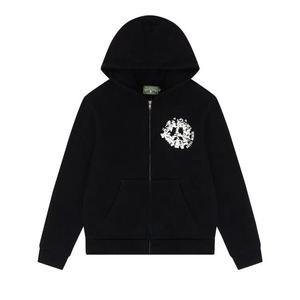 Молнии Denim Tears University Zip Hoodie 'Черный/Белый'