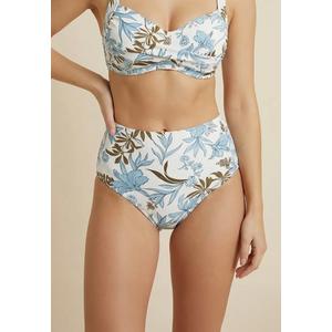Wild Hibiscus Cool Coconut Штаны с защипами на талии классические