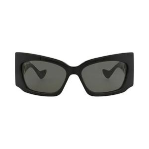 Очки Gucci Shield-Frame Recycled Acetate 'Черный/Серый'