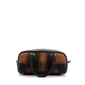 Сумка на плечо Amazona Cropped Bag Tartan Suede and Leather 23
