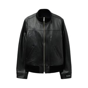 Бомберы Undercover Zip Up Leather Blouson «Черный»