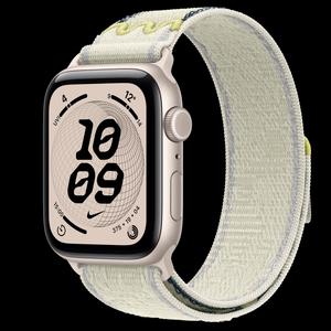 Apple Watch SE 3 44 мм, GPS + Cellular, алюминий, Starlight, ремешок Chalk Calm Nike Sport Loop
