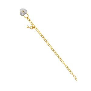 TOMEI Diamond Cut Collection Браслет Love Lock, жёлтое золото 916/22K