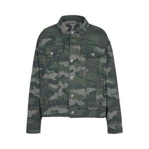 Джинсовые куртки Balmain Camouflage Monogram Western Denim Jacket 'Multicolor/Khaki'