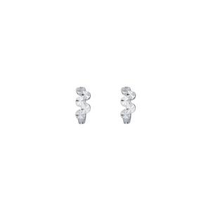 TOMEI Серьги Wavy Loop, белое золото 585/14K