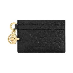 Кошельки Louis Vuitton LV Charms Card Holder 'Черные с монограммой Empreinte из телячьей кожи'