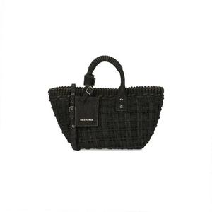 Сумки с ручками Balenciaga Bistro XS Basket Top Handle Bag In Denim 'Black/White'