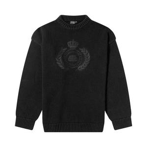 Топы Balenciaga Wreath Logo Crew Knit 'Black'
