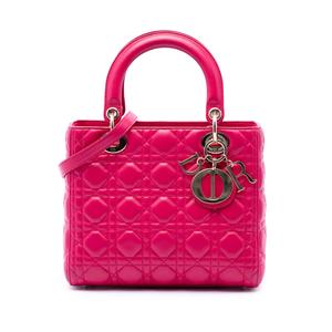 Сумка-сэтчел Lambskin Cannage Lady Dior среднего размера (2014 год)