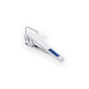Зажим для галстука Boquete Chrome Blue Diamonte