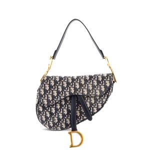 Сумка на плечо Saddle Handbag Oblique из канваса среднего размера