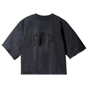 Футболки Yeezy Gap Engineered by Balenciaga Croped Dove No Seam Tee 'Washed Black'