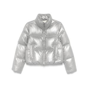 Пуховик из ткани ламе