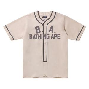 Рубашки на пуговицах BAPE Бейсбольная рубашка 'Белый/Слоновая кость'