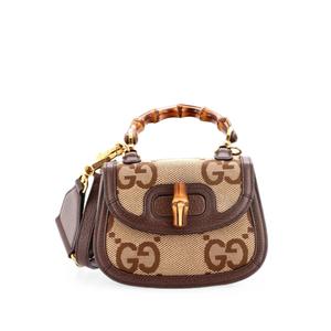 Сумка через плечо Bamboo 1947 Top Handle Bag Jumbo GG Canvas Mini