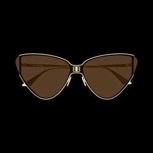 Солнцезащитные очки Balenciaga с кошачьей оправой 'Gold/Brown'