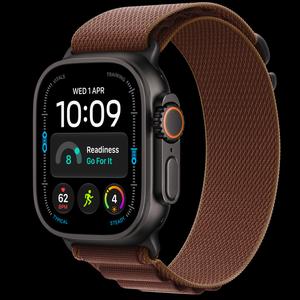 Apple Watch Ultra 4 49 мм, GPS + Cellular, титан, Black, ремешок Burgundy Alpine Loop