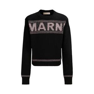 Свитера Marni Fisherman Logo Knit Sweatshirt 'Black'