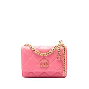 Стеганая сумка через плечо Mini Quilted Lambskin Pending CC Wallet On Chain (2021 год)