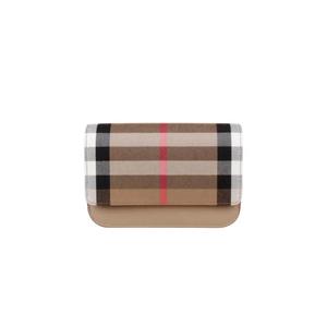 Женская сумка Madison Crossbody из клетчатого канваса/кожи цвета каштановый беж 8084494