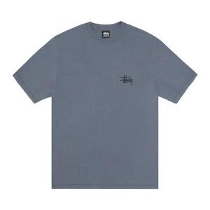 Футболка с коротким рукавом Stussy Basic Tee, пигментное окрашивание, 'Темно-синий'