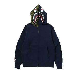 Худи на молнии BAPE Detatchable Shark Full Zip Hoodie 'Navy'