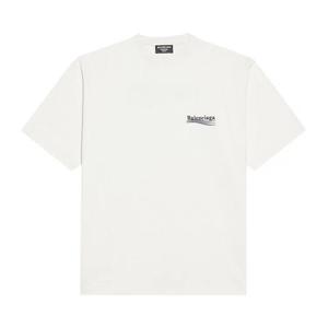 Футболки T-Shirts Balenciaga Political Campaign Large Fit T-Shirt 'Dirty White/Blk/Blue'