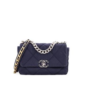 Сумка на плечо 19 Flap Bag Quilted Canvas среднего размера