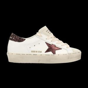 Кроссовки Golden Goose Wmns Hi Star 'Glitter Heel -White Purple'