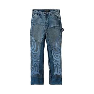 Джинсы Who Decides War Winged Carpenter Denim Pants 'Небесный'