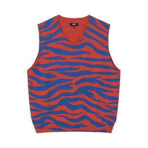 Свитеры Stussy Tiger Printed Sweater Vest 'Красный'