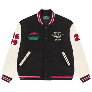 Варсити-куртки Denim Tears Peace Wreath Varsity Jacket 'Black/White'