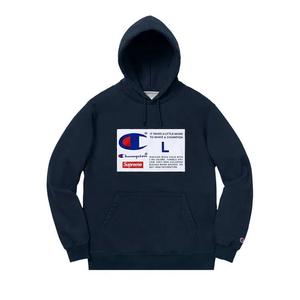 Худи Supreme x Champion Label Hooded Sweatshirt 'Темно-синий'