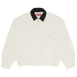 Куртки Supreme Leather Collar Utility Jacket 'Stone'
