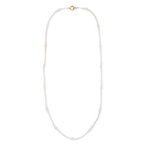 Колье Rainbow Moonstone из желтого золота с бусинами