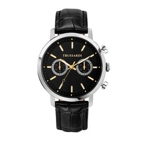【2 года гарантии】Trussardi T-Couple 43mm Мужские кварцевые часы с люминесцентными стрелками и метками R2451147001 Японский механизм