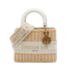 2021 Medium Wicker Oblique Lady Dior сумка-саквояж