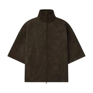 Куртки Fear of God Essentials Suede Fleece High Neck 3/4 Sleeve Jacket 'Brown'