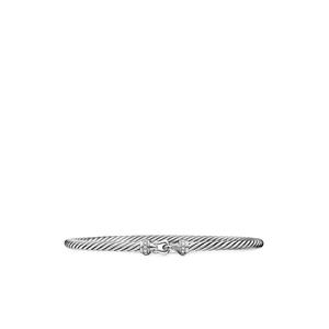 Серебряный браслет Buckle Classic Cable с бриллиантами (3 мм)