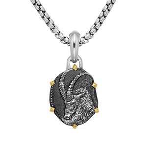 Подвеска Capricorn из желтого золота и серебра (33 мм)