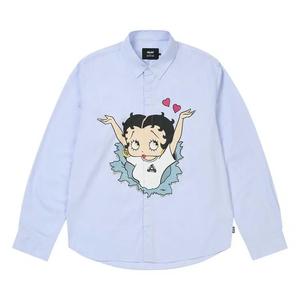 Рубашки на пуговицах Palace Рубашка Betty Boop 'Нежно-голубой'