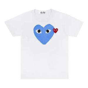 Футболки Comme des Garçons PLAY Футболка с цветным сердцем 'Белый/Синий'
