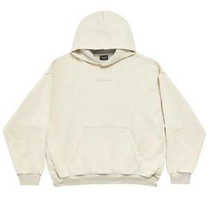 Худи Balenciaga Logo Embroidered Hoodie 'Cement Grey'
