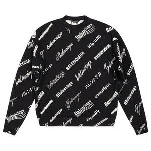 Свитшоты Balenciaga Crewneck 'Black/White'