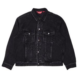 Джинсовые куртки Supreme S Logo Denim Trucker Jacket 'Washed Black'