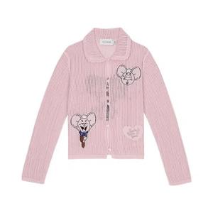 Кардиганы Brain Dead x Coach Интарсия Kachi Mouse Вязаный кардиган 'Розовый'
