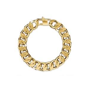 Многослойный браслет из нержавеющей стали с позолотой Muse Cuban Gold, 22,5 см
