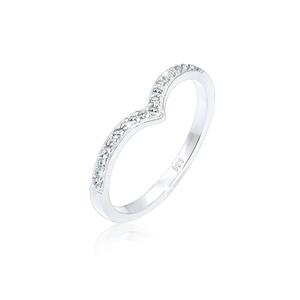 Кольцо Chevron с кристаллами Swarovski® — серебро 925 пробы