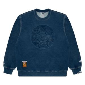 Свитшоты AAPE Moonface Washed Fleece Sweatshirt 'Blue'